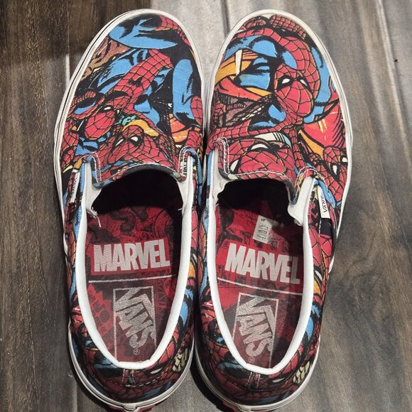 VANS Classic Slip On Marvel Spider-Man Black Men’s Sneakers Slip On (Sz 10) - Picture 2 of 11